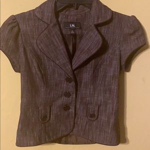 Women’s Small Brown Blazer Short Sleeve